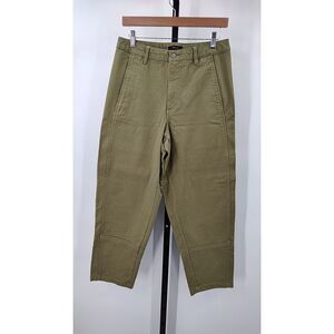 Quince Men Organic Stretch Cotton Twill Barrel Pants - 27" Olive 6